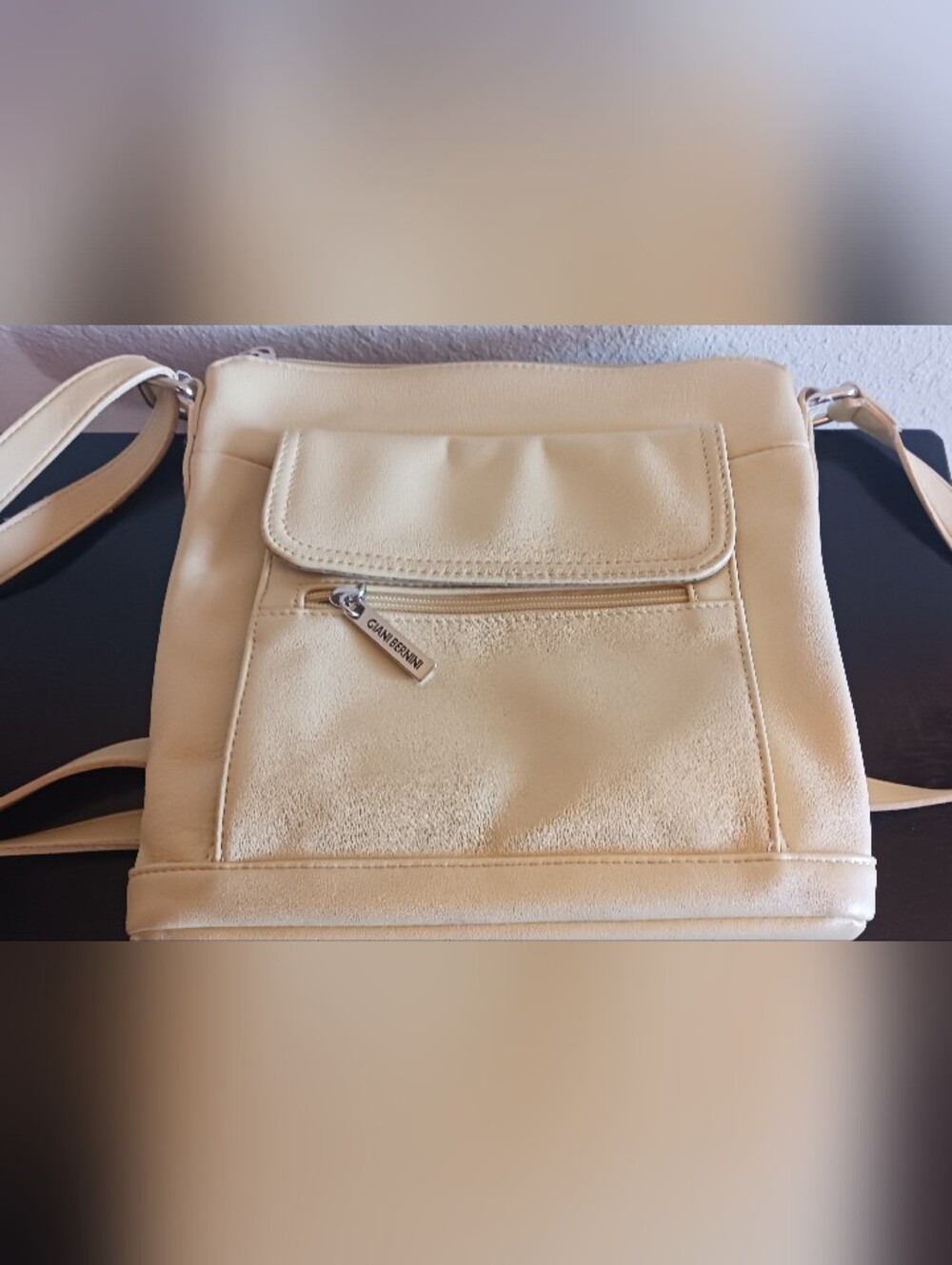 Giani Bernini Venice Nappa Crossbody Purse Nappa Leather Pale Yellow